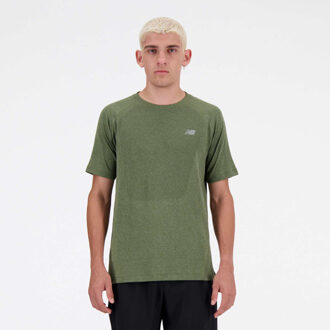 New Balance Athletics Seamless T-Shirt Heren donkergroen - XL