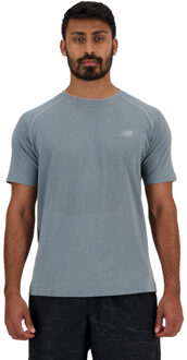New Balance Athletics Seamless T-Shirt Heren grijs - L