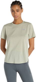 New Balance Athletics T-Shirt Dames lichtgroen