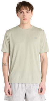 New Balance Athletics T-Shirt Heren lichtgroen