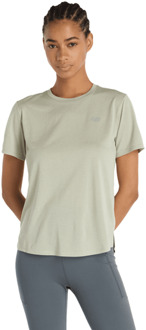 New Balance Athletics T-shirt T-shirts Dames - Groen - Maat L - Poly Jersey Green