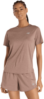 New Balance Athletics T-shirt T-shirts Dames - Groen - Maat XS - Poly Jersey Green