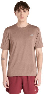 New Balance Athletics T-shirt T-shirts Heren - Groen - Maat M - Poly Jersey Green