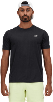 New Balance Athletics T-shirt T-shirts Heren - Zwart - Maat XS - Poly Jersey Black