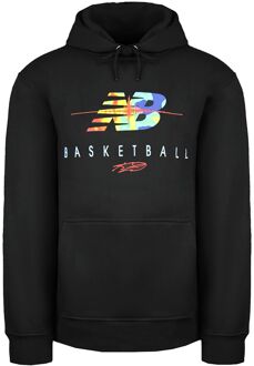 New Balance Basketbal Zwart Pullover Lange Mouw Heren Seismic Hoodie MT03617 BK