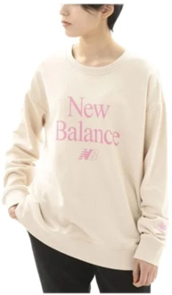 New Balance Beige Basic Crewneck Sweatshirt New Balance , Beige , Dames - M