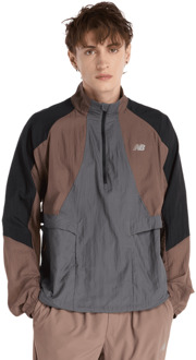 New Balance Better Run Water Resistant Jacket Jassen Heren - Bruin - Maat M - Nylon Brown