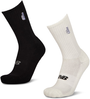 New Balance Crew 2 Pack Sokken Unisex - Beige - Maat 35-38 - Katoen