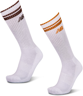 New Balance Crew 2 Pack Sokken Unisex - Wit - Maat 35-38 - Katoen White