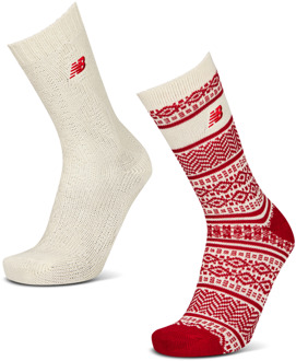 New Balance Crew 2 Pack Sokken Unisex - Wit - Maat 39-42 - Katoen White