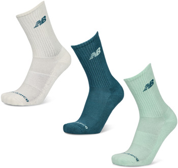 New Balance Crew 3 Pack Sokken Unisex - Blauw - Maat 43-46 - Katoen Blue
