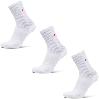 New Balance Crew 3 Pack Sokken Unisex - Wit - Maat 35-38 - Katoen White