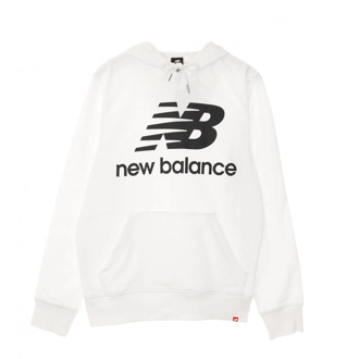 New Balance Essentials Stacked Logo Hoodie New Balance , White , Heren