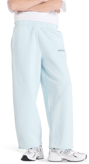 New Balance fleece Broeken Dames - Blauw - Maat M - Katoen Jersey Blue