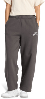 New Balance fleece Broeken Dames - Zwart - Maat L - Katoen Jersey Black
