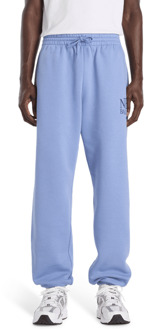 New Balance fleece Broeken Heren - Blauw - Maat XS - Katoen Jersey Blue