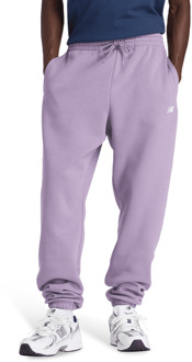 New Balance fleece Broeken Heren - Paars - Maat M - Katoen Jersey Purple