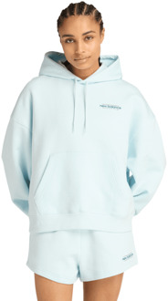 New Balance fleece Hoodies Dames - Blauw - Maat M - Katoen Jersey Blue