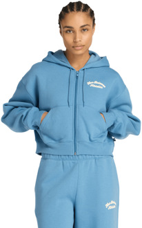 New Balance fleece Hoodies Dames - Blauw - Maat XXL - Katoen Jersey Blue
