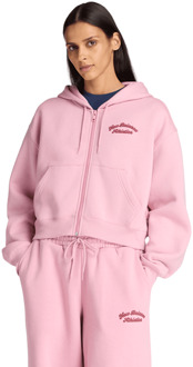 New Balance fleece Hoodies Dames - Roze - Maat S - Katoen Jersey Pink