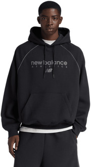 New Balance fleece Hoodies Heren - Zwart - Maat XL - Katoen Jersey Black