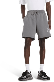 New Balance fleece Korte Broeken Heren - Grijs - Maat S - Katoen Jersey Grey