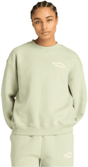 New Balance fleece Sweatshirts Dames - Groen - Maat XS - Katoen Jersey Green