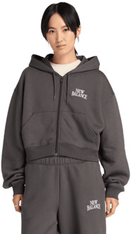 New Balance fleece Trainingspakken Dames - Zwart - Maat M - Katoen Jersey Black