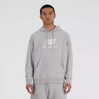 New Balance French Terry Logo Hoodie Sweater Met Capuchon Heren-Grijs