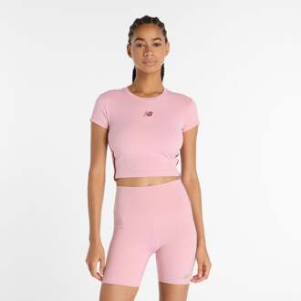 New Balance Harmony Fitted T-shirt Dames-Pink - XS,S,M,L