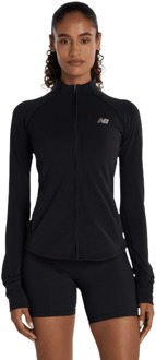 New Balance Harmony Full Zip Hoodies Dames - Zwart - Maat M - Poly Jersey Black
