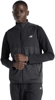 New Balance Heat Grid Vest Vesten Heren - Zwart - Maat XXL - Poly Jersey Black