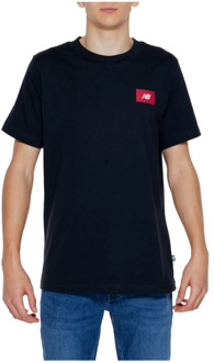 New Balance Heren T-shirt Lente/Zomer Collectie New Balance , Black , Heren - Xl,L,M,S,Xs