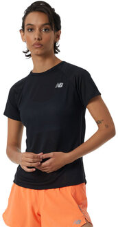 New Balance Impact Run T-Shirt Dames zwart/wit - XL