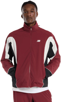 New Balance In Game Woven Track Jacket Jassen Heren - Rood - Maat M - Poly Jersey Red
