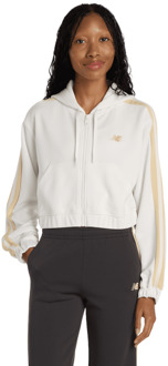 New Balance Interlock Full Zip Trainingspakken Dames - Grijs - Maat M - Leer Grey