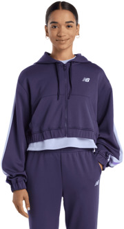New Balance Interlock Full Zip Trainingspakken Dames - Paars - Maat S - Leer Purple