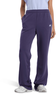 New Balance Interlock Pant Broeken Dames - Paars - Maat S - Poly Jersey Purple