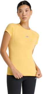 New Balance Jacquard T-Shirt Dames oranje - L