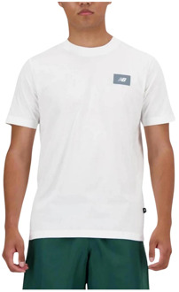 New Balance Klassiek Katoenen Heren T-Shirt New Balance , White , Heren - Xl,L,M,S,Xs