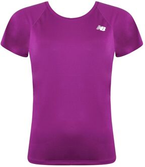 New Balance Korte Mouw Roze Ronde Hals Dames Core Run T-shirt WT93868 JJL - XS