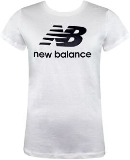 New Balance Korte Mouw Wit Crew Neck Dames Essentieel T-shirt WT91546 WK - XS