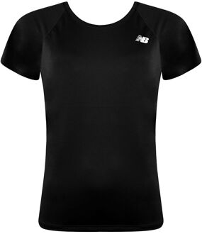 New Balance Korte Mouw Zwart Ronde Hals Dames Core Run T-Shirt WT93868 BK