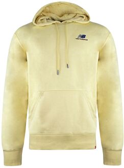 New Balance Lange Mouw Geel Heren Essentials Geborduurde Hoodie MT11550 PSW - maat S