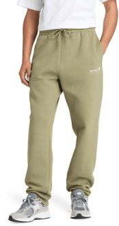 New Balance Linear Graphic Pant Broeken Heren - Groen - Maat L - Katoen Jersey Green