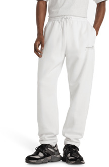 New Balance Linear Graphic Pant Broeken Heren - Wit - Maat L - Katoen Jersey White