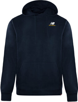 New Balance Long Sleeve Pullover Navy Heren Geborduurde Hoodie MT11550 ECL - maat S