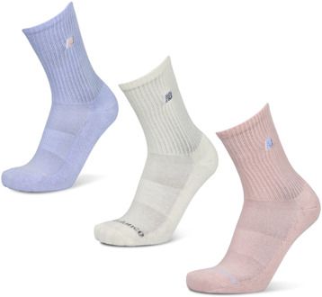 New Balance Midcalf 3 Pack Sokken Unisex - Roze - Maat 43-46 - Katoen Pink