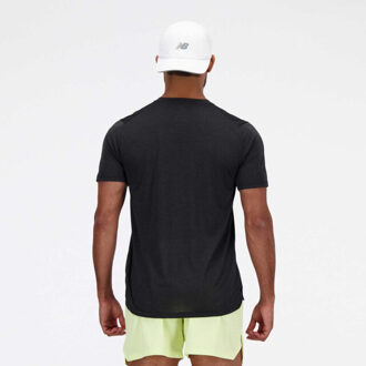 New Balance mt41509-bk sport t-shirt korte mouw heren - Zwart - L