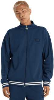 New Balance Post Season Pique Track Jacket Jassen Heren - Blauw - Maat S - Poly Jersey Blue